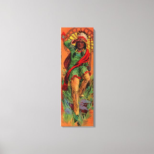 1919 Native American Indian illustration Canvas Print (Front)