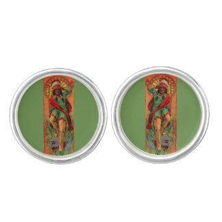 1919 Native American Indian illustration Cufflinks