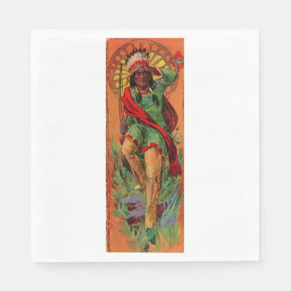 1919 Native American Indian illustration Napkins