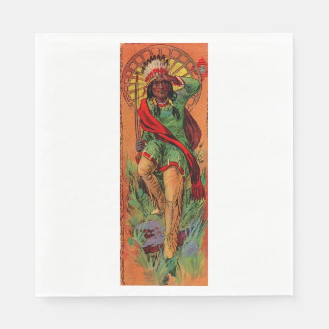 1919 Native American Indian illustration Napkins (Front)