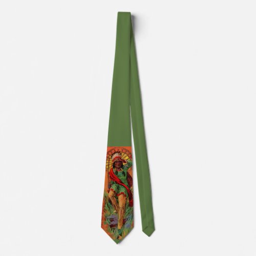 1919 Native American Indian illustration Neck Tie