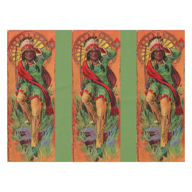 1919 Native American Indian illustration Tablecloth (Front (Horizontal))