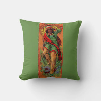1919 Native American Indian illustration Throw Pillow