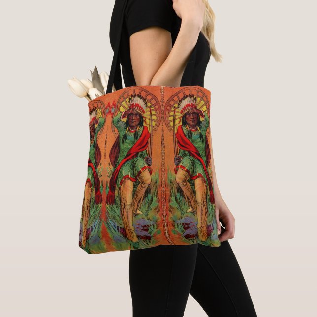1919 Native American Indian illustration Tote Bag (Close Up)