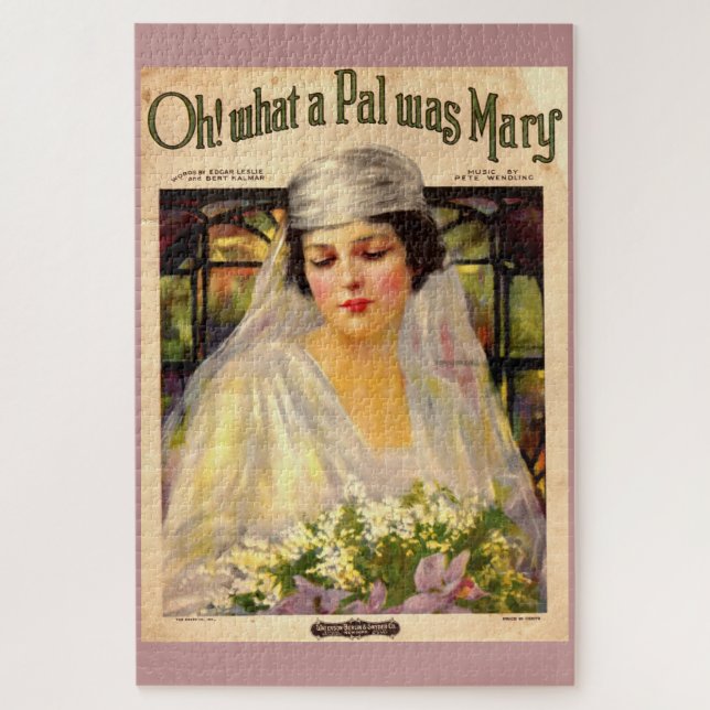 1919 Oh! What a Pal Was Mary song sheet Jigsaw Puzzle (Vertical)