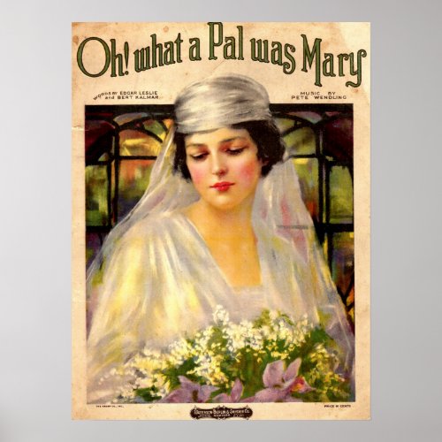 1919 Oh! What a Pal Was Mary song sheet