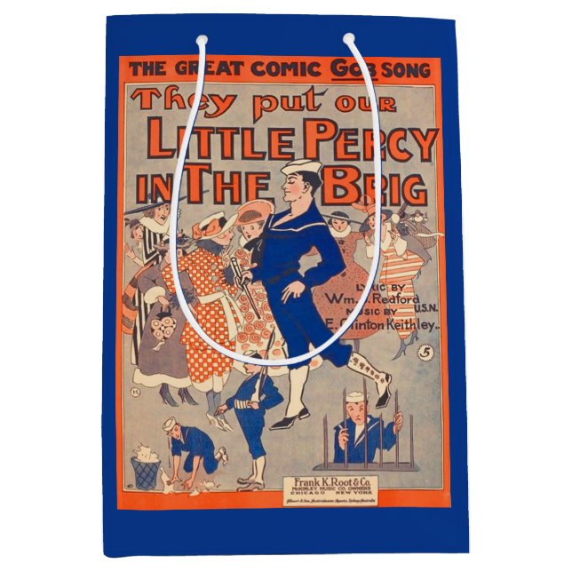  1919 They Put Our Little Percy in the Brig  Medium Gift Bag (Front)