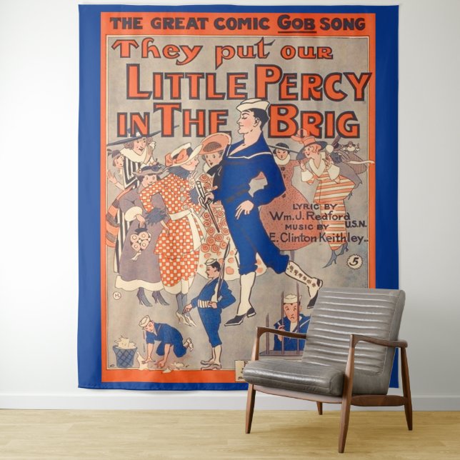 1919 They Put Our Little Percy in the Brig Tapestry (In Situ)