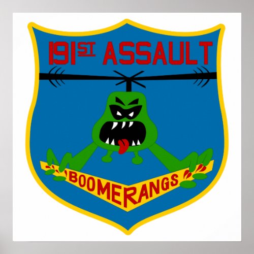 191st AHC Boomerangs Patch_only Poster