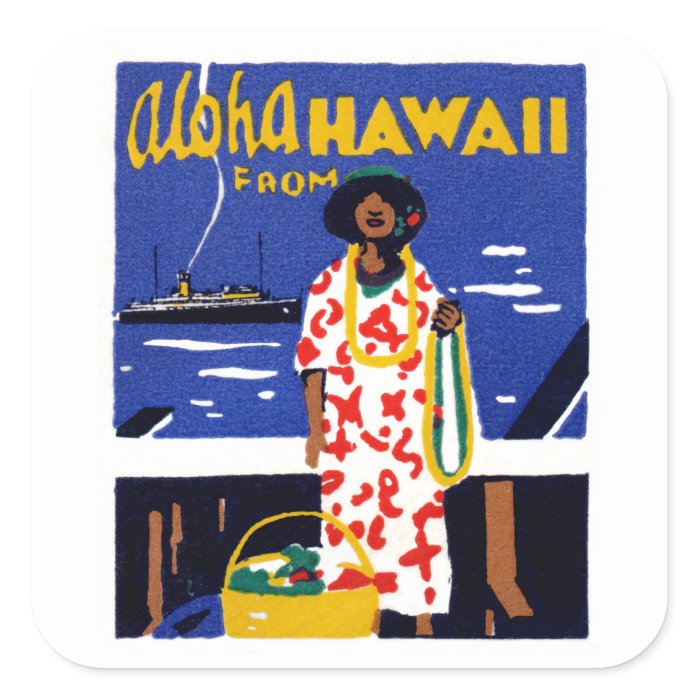 1920 Aloha Hawaii Stickers