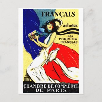 1920 Buy French Products Poster Postcard by historicimage at Zazzle