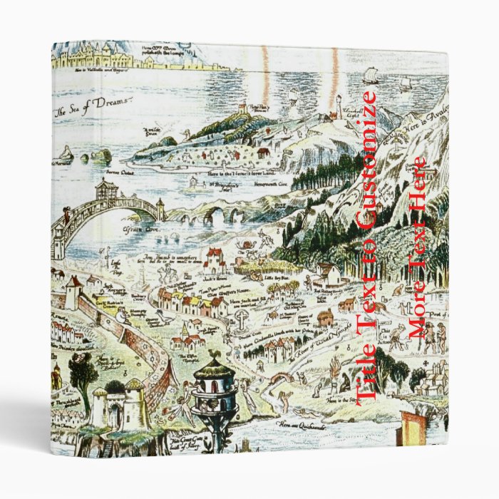 1920 Classic Fairyland Imaginary Map Vinyl Binders