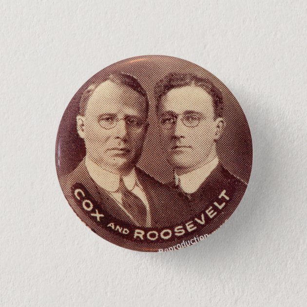 Cox/Roosevelt 1920 Political Campaign Button Reproduction Pin AMOCO set #14 