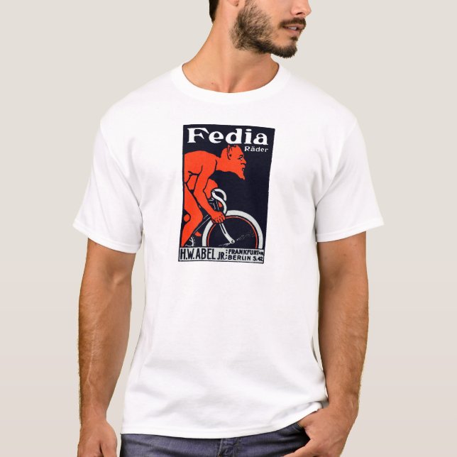 1920 Devil Riding a Bicycle T-Shirt (Front)