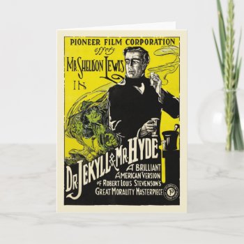 1920 Dr. Jekyll And Mr. Hyde Design Greeting Card by Vintage_Halloween at Zazzle