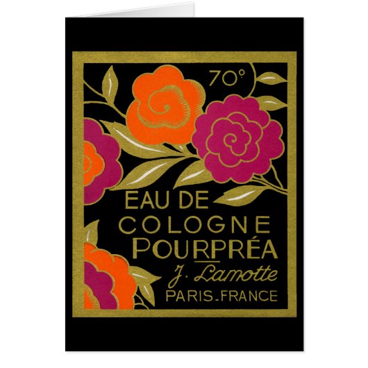 1920 Eau de Cologne Pourprea perfume Cards (Front)