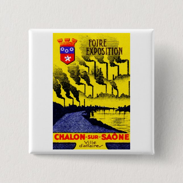 1920 French Industrial Expo Button (Front)
