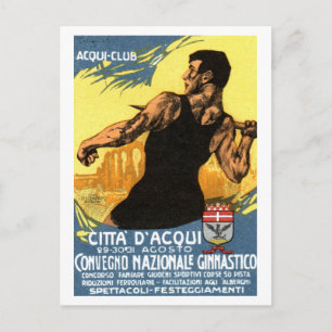 1920 Italian Gymnastics Poster Postcard