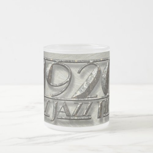 1920 Its Jazz Time Vintage Dance Music Billboard Frosted Glass Coffee Mug