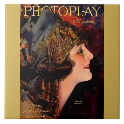 1920 Photoplay magazine cover Ceramic Tile