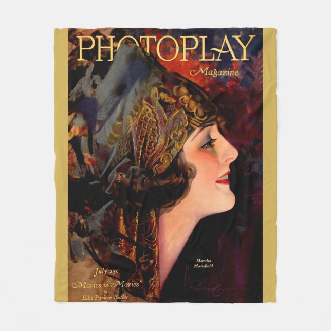 1920 Photoplay magazine cover Fleece Blanket (Front)