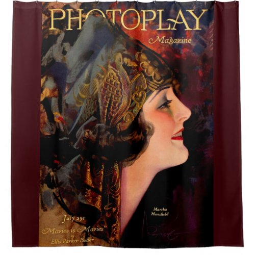 1920 Photoplay magazine cover print Shower Curtain