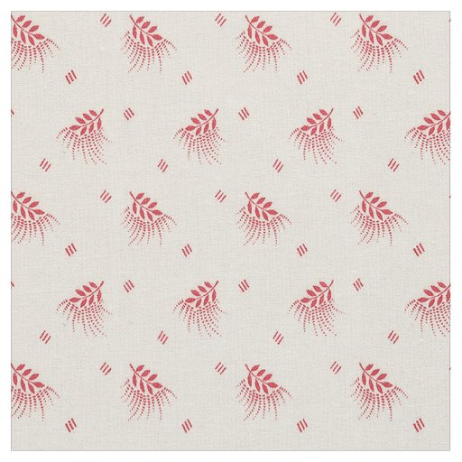 1920 Red Leaves Fabric