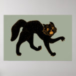 1920 Scary Black Cat Poster at Zazzle