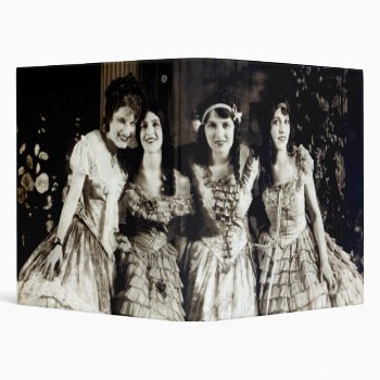 1920 Smiling Girlfriends 3 Ring Binder by historicimage at Zazzle