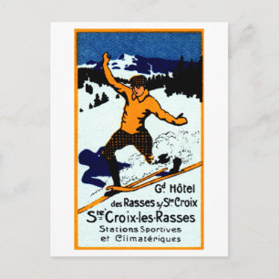 1920 St. Croix Winter Sports Poster Postcard