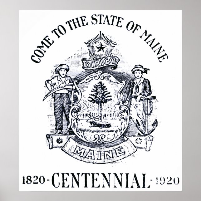 1920 State of Maine Centennial Poster (Front)