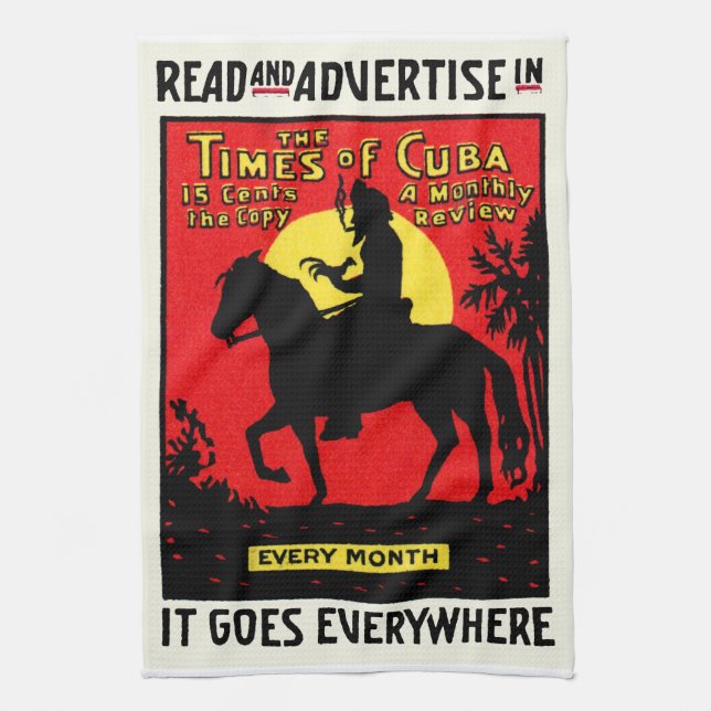 1920 The Times of Cuba Kitchen Towel (Vertical)