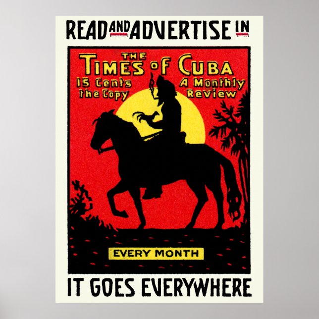 1920 The Times of Cuba Poster (Front)