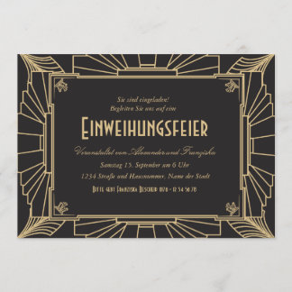 1920 unter dem Motto Einweihungsparty Einladung Invitation