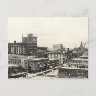 1920 View of Downtown Fort Worth, TX & Courthouse Postcard