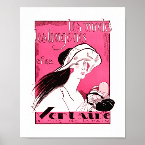1920 Vintage french fashion ad Poster