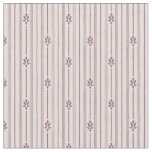 1920 Violet Stripes with Flowers Fabric