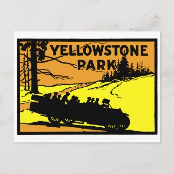 1920 Yellowstone Park Postcard by historicimage at Zazzle