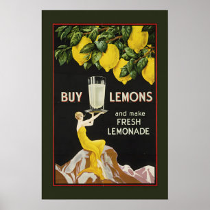 1920s Advertising Poster Buy Lemons - Make Fresh