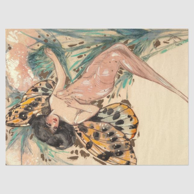 1920's Art Deco Art Nouveau Fairy Fairies  Tissue Paper (Front)