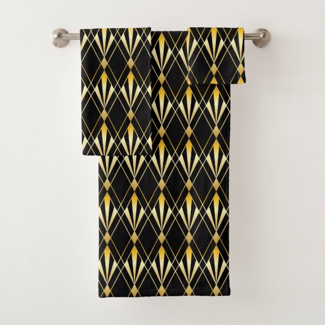 1920s Art Deco Bath Towel Set (Insitu)