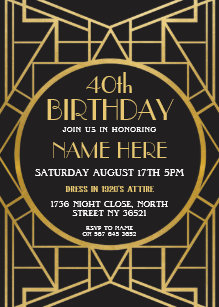 art deco 60th birthday