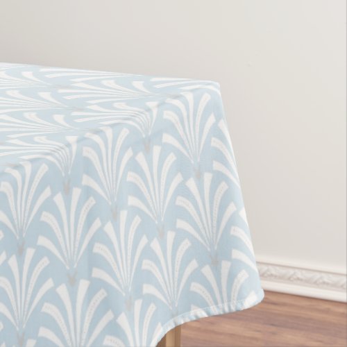 1920s Art Deco Blue  White Palmettos Tablecloth