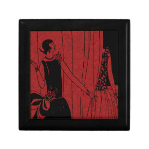 1920s Art Deco Fashion Show Red and Black Gift Box