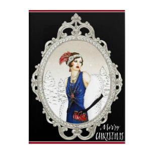 1920s Art Deco Framed Lady