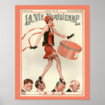 1920's Art Deco La Vie Parisienne Poster<br><div class="desc">Popular poster of 1920's Art Deco cover for French magazine La Vie Parisienne.</div>