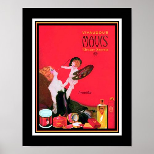 1920s Art Deco Mavis Perfume Ad Poster