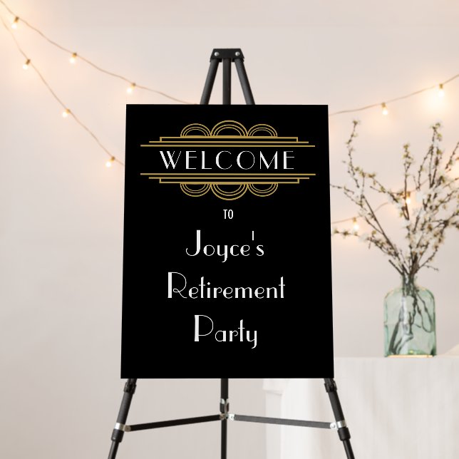 1920s Art Deco Party Signs | Roaring Twenties Gats (In Situ (Stand))
