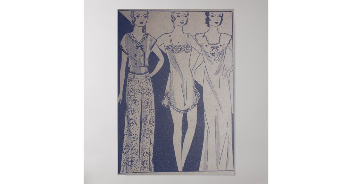 1920s Art Deco Poster Three Gals In Undies Zazzle Com 1920s Art Deco Poster Three Gals In Undies Zazzle Com