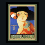 1920's Art Deco "Sublimes" Cigarette Poster<br><div class="desc">Colorful,   Archille Mauzan,  Art Deco,  Advertisement from the Roaring Twenties for Sublimes Cigarettes. 16x20 shown here. Available in other sizes,  as well as,  other products.</div>
